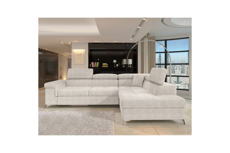 Hörnsoffa Eltap Eridano 275x202x88 cm - Amore 01, Vit, Höger - Möbler - Soffa - Bäddsoffa
