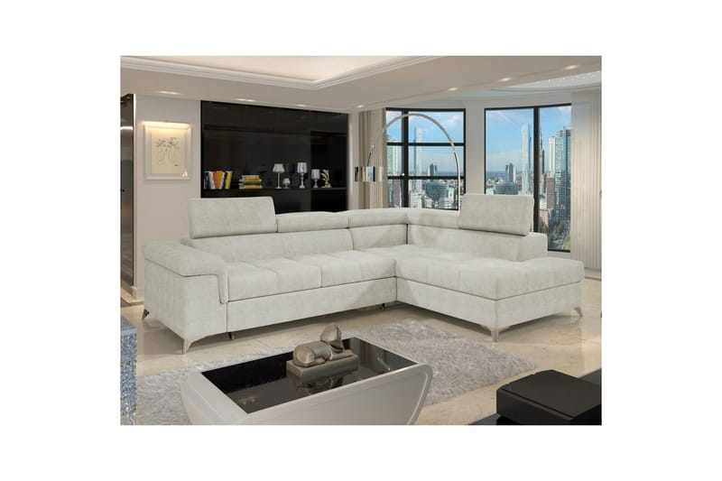 Hörnsoffa Eltap Eridano 275x202x88 cm - Amore 01, Vit, Höger - Möbler - Soffa - Bäddsoffa