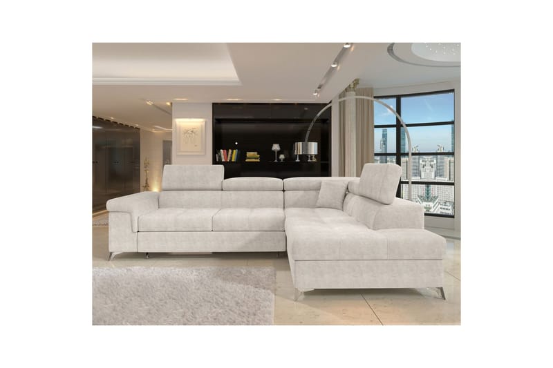 Hörnsoffa Eltap Eridano 275x202x88 cm - Amore 01, Vit, Höger - Möbler - Soffa - Bäddsoffa