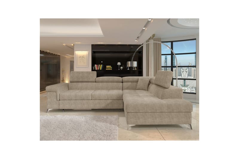 Hörnsoffa Eltap Eridano 275x202x88 cm - Amore 18, Beige, Höger - Möbler - Soffa - Bäddsoffa