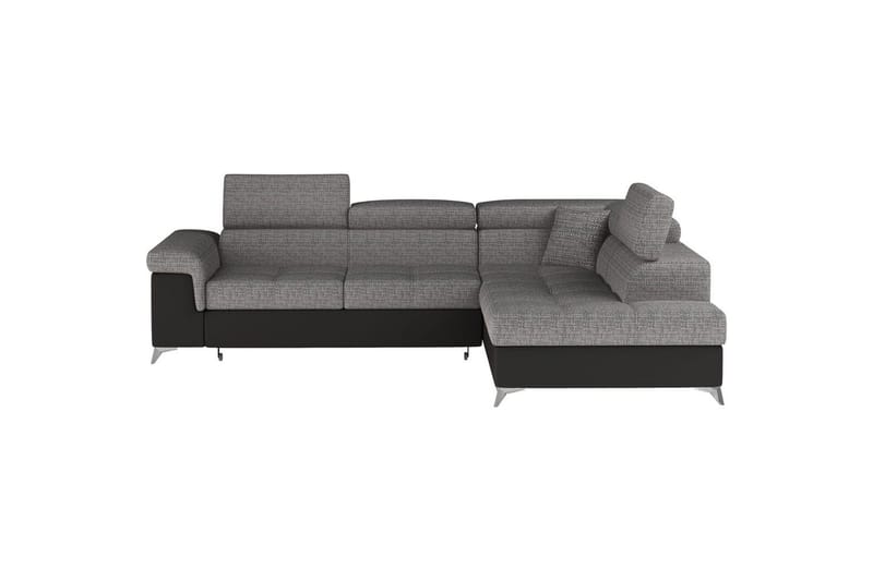 Hörnsoffa Eltap Eridano 275x202x88 cm - Berlin 01, Mjuk 11, Grå, Svart, Höger - Möbler - Soffa - Bäddsoffa