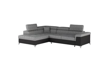 Hörnsoffa Eltap Eridano 275x202x88 cm - Berlin 01, Mjuk 11, Grå, Svart, Vänster - Möbler - Soffa - Bäddsoffa