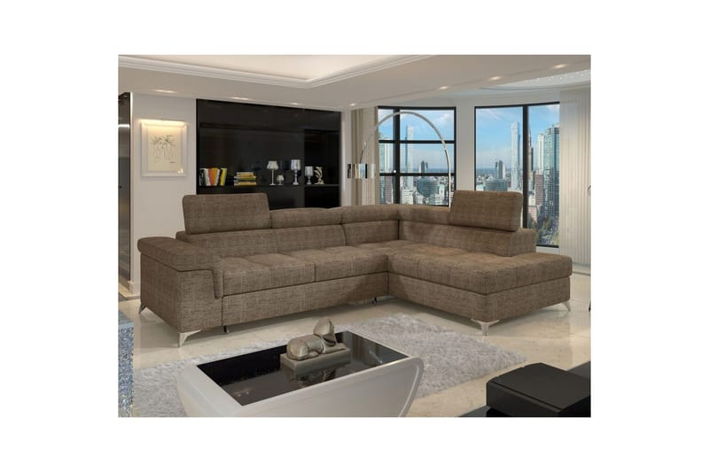 Hörnsoffa Eltap Eridano 275x202x88 cm - Berlin 03, Beige, Höger - Möbler - Soffa - Bäddsoffa