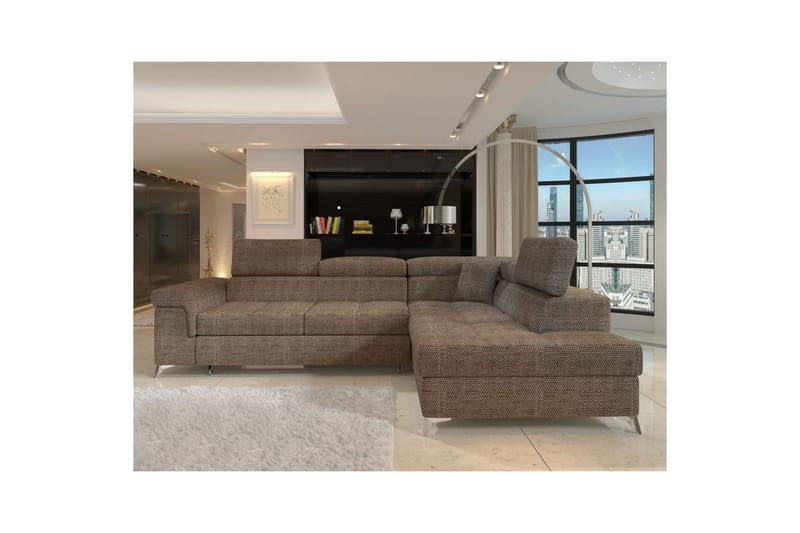 Hörnsoffa Eltap Eridano 275x202x88 cm - Berlin 03, Beige, Höger - Möbler - Soffa - Bäddsoffa