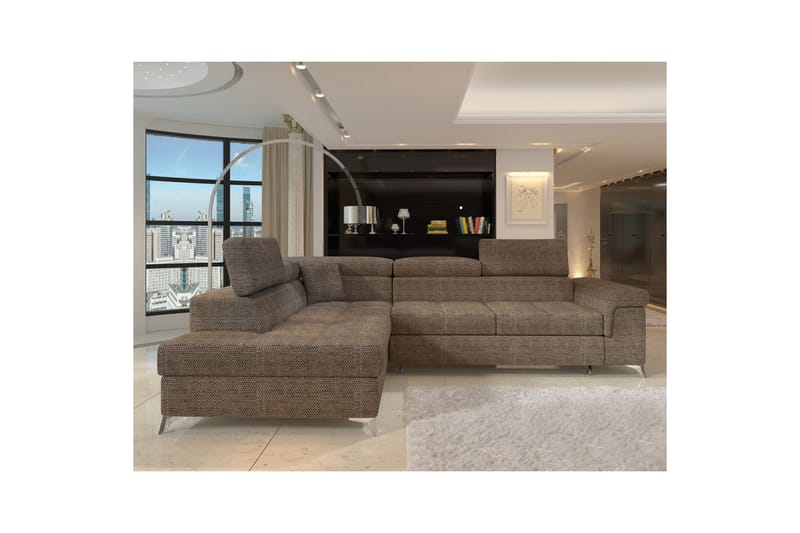 Hörnsoffa Eltap Eridano 275x202x88 cm - Berlin 03, Beige, Vänster - Möbler - Soffa - Bäddsoffa