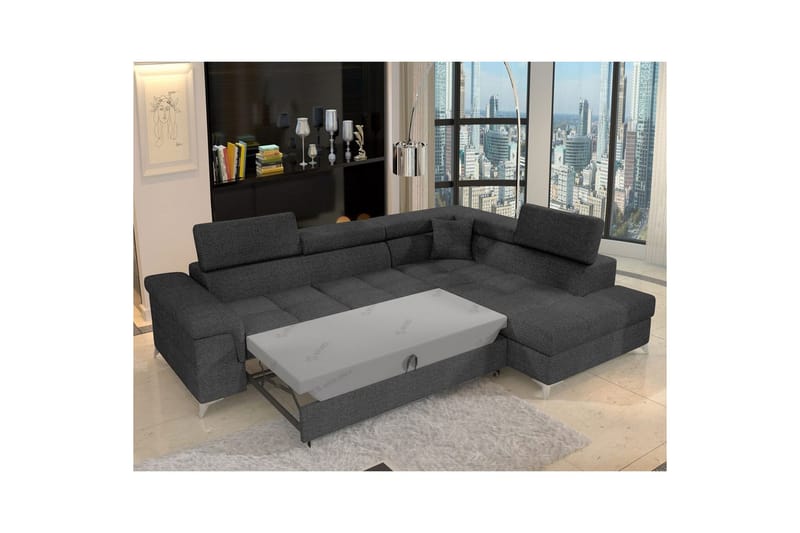 Hörnsoffa Eltap Eridano 275x202x88 cm - Inari 96, Mörkgrå, Höger - Möbler - Soffa - Bäddsoffa
