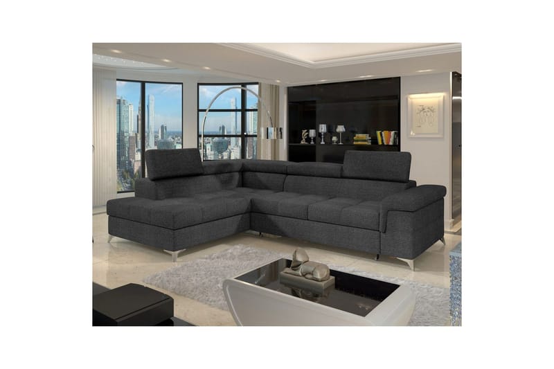 Hörnsoffa Eltap Eridano 275x202x88 cm - Inari 96, Mörkgrå, Vänster - Möbler - Soffa - Bäddsoffa