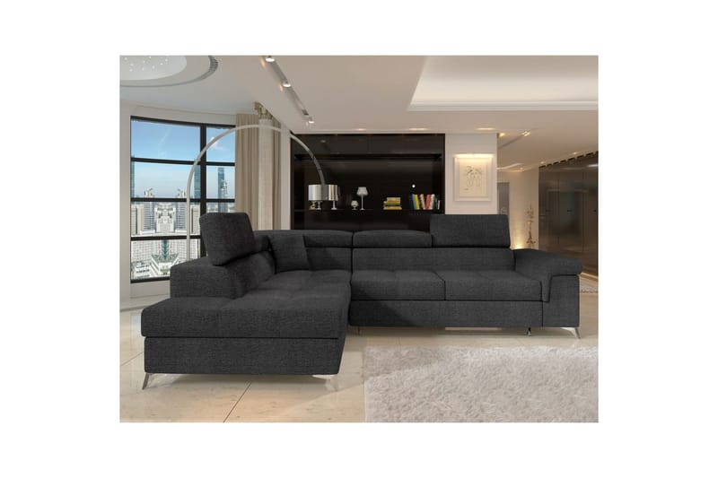 Hörnsoffa Eltap Eridano 275x202x88 cm - Inari 96, Mörkgrå, Vänster - Möbler - Soffa - Bäddsoffa