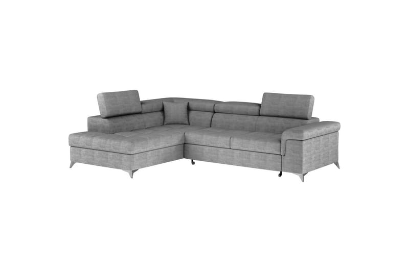 Hörnsoffa Eltap Eridano 275x202x88 cm - Manhattan 03, Ljusgrå, Vänster - Möbler - Soffa - Bäddsoffa