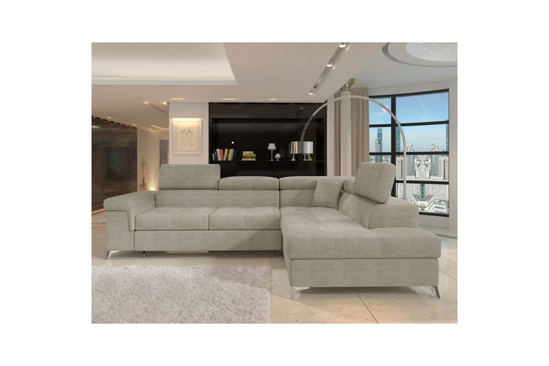 Hörnsoffa Eltap Eridano 275x202x88 cm - Manhattan 20, Mörkbeige, Höger - Möbler - Soffa - Bäddsoffa