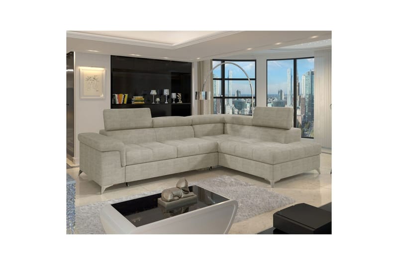 Hörnsoffa Eltap Eridano 275x202x88 cm - Manhattan 20, Mörkbeige, Höger - Möbler - Soffa - Bäddsoffa