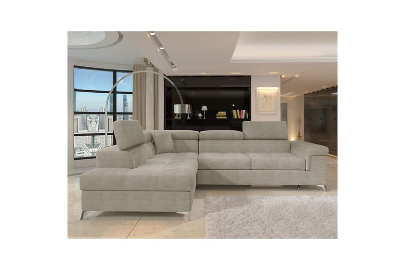 Hörnsoffa Eltap Eridano 275x202x88 cm - Manhattan 20, Mörkbeige, Vänster - Möbler - Soffa - Bäddsoffa