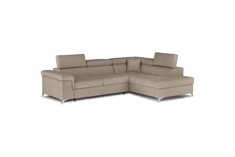 Hörnsoffa Eltap Eridano 275x202x88 cm - Monolith 09, Mörkbeige, Höger - Möbler - Soffa - Bäddsoffa