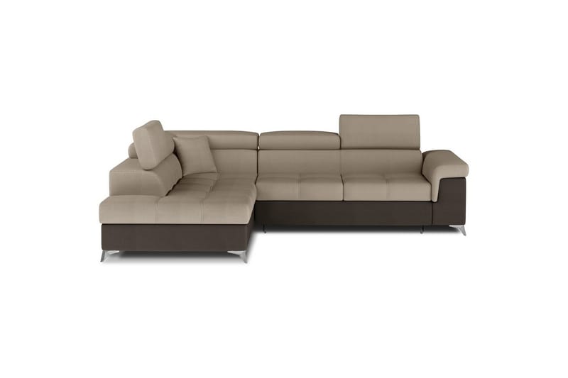 Hörnsoffa Eltap Eridano 275x202x88 cm - Monolith 09, Monolith 29, Mörkbeige, Brun, Höger - Möbler - Soffa - Bäddsoffa