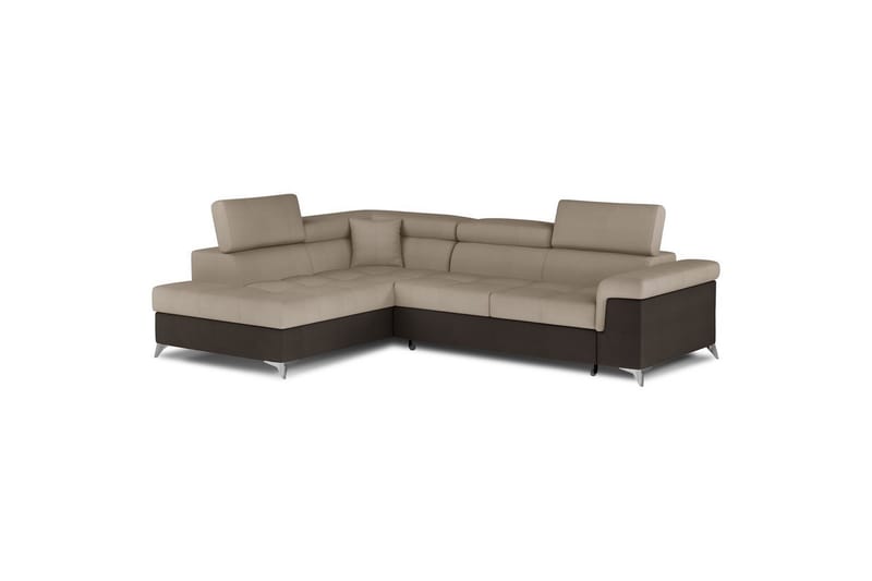Hörnsoffa Eltap Eridano 275x202x88 cm - Monolith 09, Monolith 29, Mörkbeige, Brun, Höger - Möbler - Soffa - Bäddsoffa