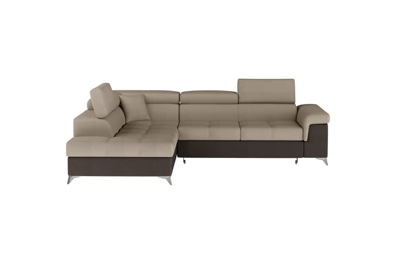 Hörnsoffa Eltap Eridano 275x202x88 cm - Monolith 09, Monolith 29, Mörkbeige, Brun, Vänster - Möbler - Soffa - Bäddsoffa