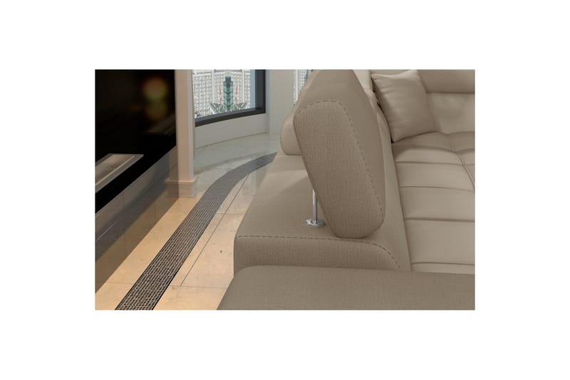 Hörnsoffa Eltap Eridano 275x202x88 cm - Monolith 09, Monolith 29, Mörkbeige, Brun, Vänster - Möbler - Soffa - Bäddsoffa