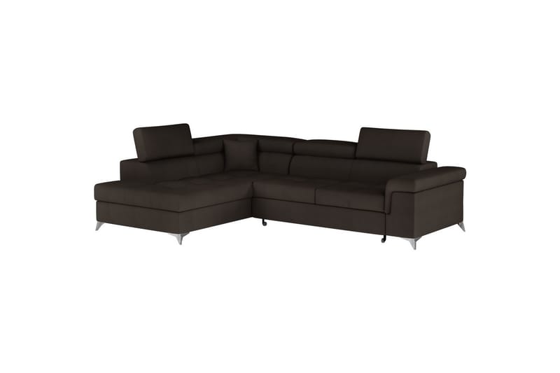 Hörnsoffa Eltap Eridano 275x202x88 cm - Monolith 29, Mörkbrun, Vänster - Möbler - Soffa - Bäddsoffa