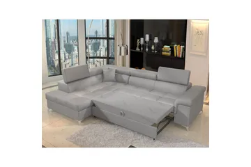 Hörnsoffa Eltap Eridano 275x202x88 cm - Monolith 84, Ljusgrå, Vänster - Möbler - Soffa - Bäddsoffa