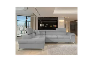 Hörnsoffa Eltap Eridano 275x202x88 cm - Monolith 84, Ljusgrå, Vänster - Möbler - Soffa - Bäddsoffa