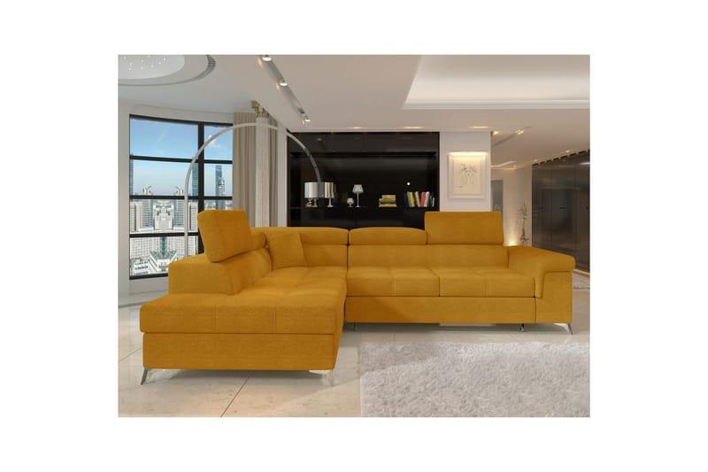 Hörnsoffa Eltap Eridano 275x202x88 cm - Omega 68, Gul, Vänster - Möbler - Soffa - Bäddsoffa