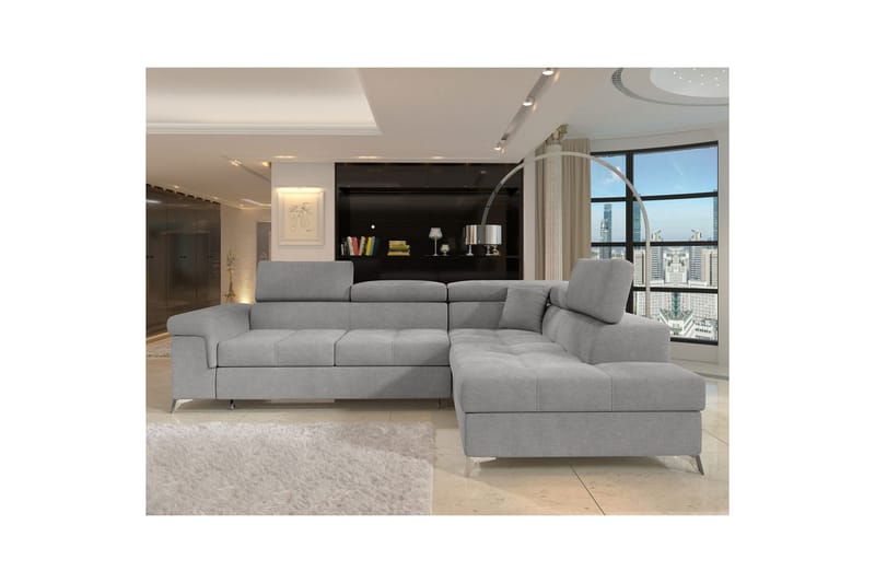 Hörnsoffa Eltap Eridano 275x202x88 cm - Raquel 04 Grå, Höger - Möbler - Soffa - Bäddsoffa