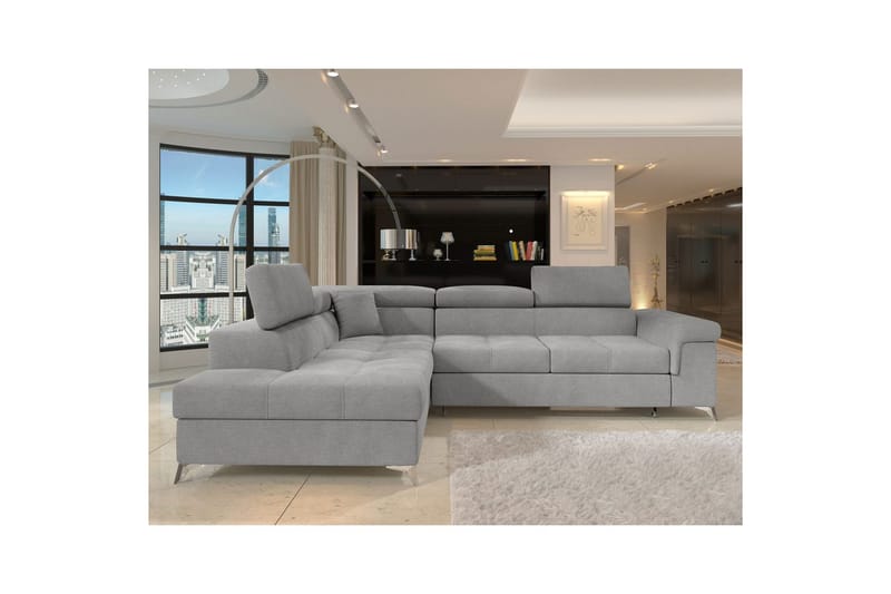 Hörnsoffa Eltap Eridano 275x202x88 cm - Raquel 04 Grå, Vänster - Möbler - Soffa - Bäddsoffa