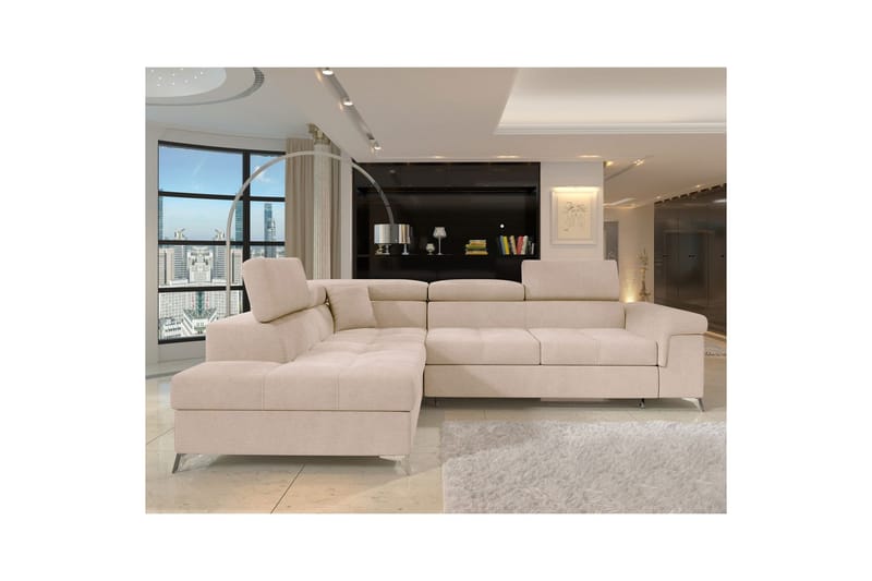 Hörnsoffa Eltap Eridano 275x202x88 cm - Raquel 18, Beige, Vänster - Möbler - Soffa - Bäddsoffa