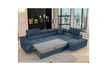 Hörnsoffa Eltap Eridano 275x202x88 cm - Raquel 40, Blå, Höger - Möbler - Soffa - Bäddsoffa