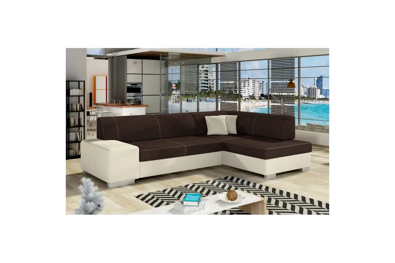 Hörnsoffa Eltap Fabio 268x167x73 cm - Sawana 26, Soft 33, Höger - Möbler - Soffa - Bäddsoffa