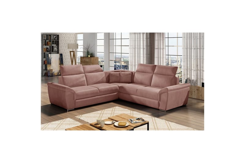 Hörnsoffa Eltap Federico 266x102x266 cm - Monolith 63, Rosa, Universell - Möbler - Soffa - Hörnsoffa