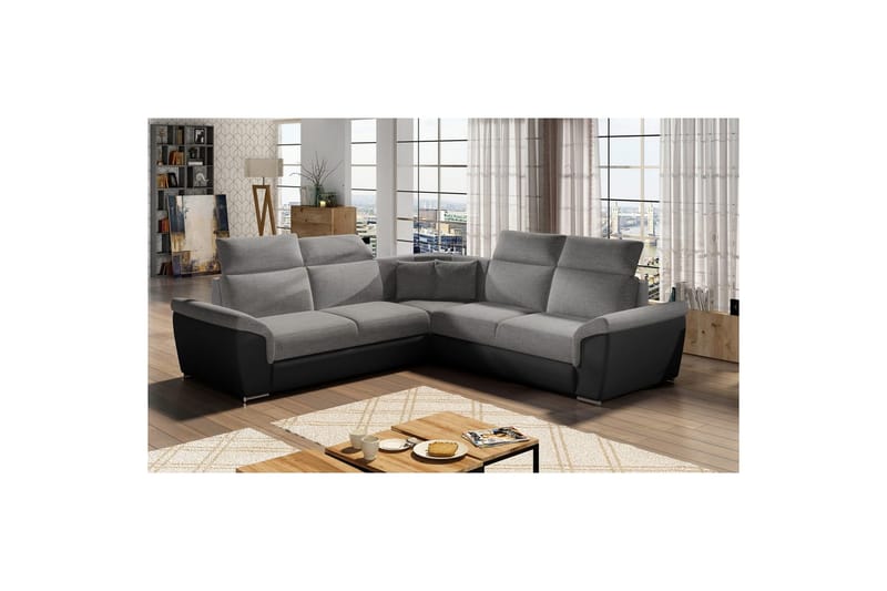 Hörnsoffa Eltap Federico 266x102x266 cm - Sawana 05, Soft 11, Mörkgrå, Universell - Möbler - Soffa - Skinnsoffor