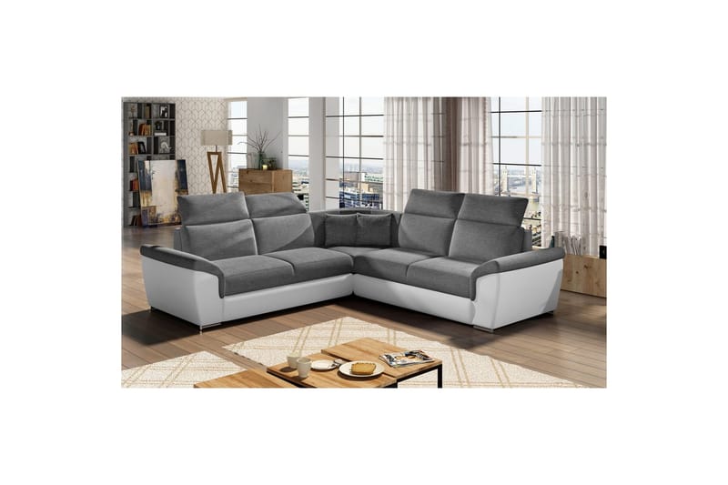 Hörnsoffa Eltap Federico 266x102x266 cm - Sawana 05, Soft 17, Mörkgrå, Universell - Möbler - Soffa - Skinnsoffor