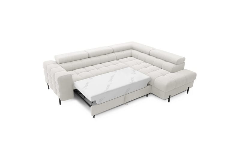 Hörnsoffa Eltap Ferucce 276x200x93 cm - Amore 01, Vit, Höger - Möbler - Soffa - Bäddsoffa