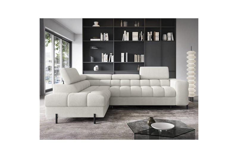 Hörnsoffa Eltap Ferucce 276x200x93 cm Amore 01 gräddvit Dubbelriktad - Möbler - Soffa - Bäddsoffa