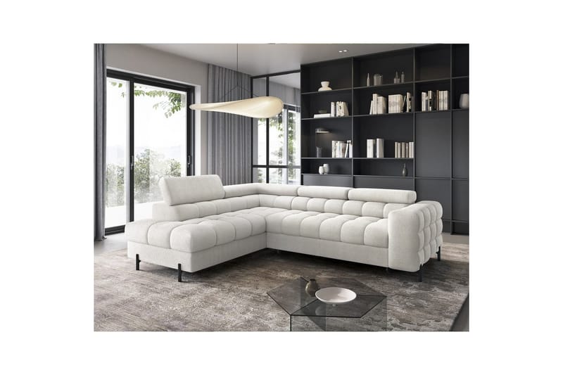 Hörnsoffa Eltap Ferucce 276x200x93 cm Amore 01 gräddvit Dubbelriktad - Möbler - Soffa - Bäddsoffa