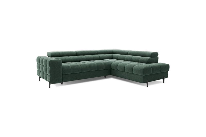 Hörnsoffa Eltap Ferucce 276x200x93 cm - Amore 35, Mörkgrön, Höger - Möbler - Soffa - Bäddsoffa