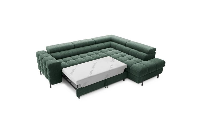 Hörnsoffa Eltap Ferucce 276x200x93 cm - Amore 35, Mörkgrön, Höger - Möbler - Soffa - Bäddsoffa