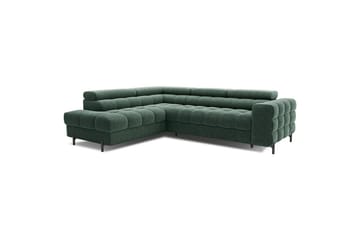 Hörnsoffa Eltap Ferucce 276x200x93 cm - Amore 35, Mörkgrön, Vänster - Möbler - Soffa - Bäddsoffa