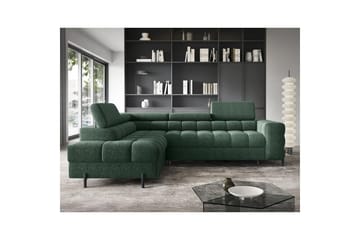 Hörnsoffa Eltap Ferucce 276x200x93 cm - Amore 35, Mörkgrön, Vänster - Möbler - Soffa - Bäddsoffa