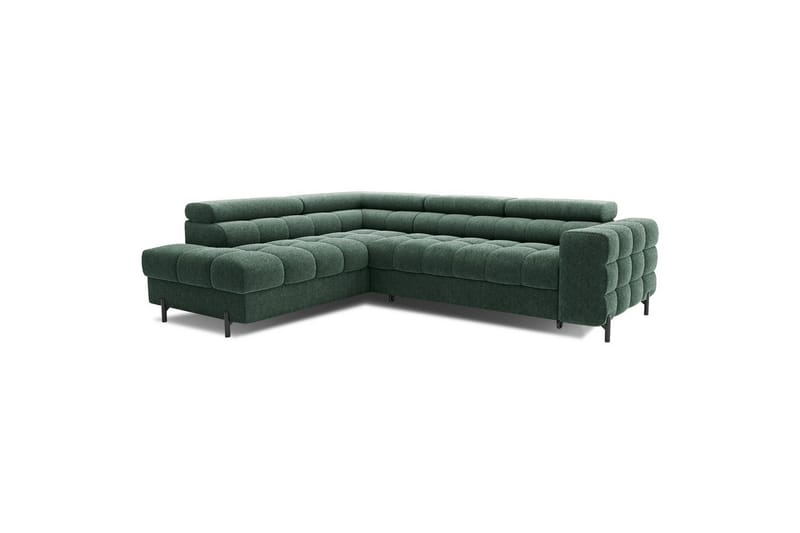 Hörnsoffa Eltap Ferucce 276x200x93 cm - Amore 35, Mörkgrön, Vänster - Möbler - Soffa - Bäddsoffa