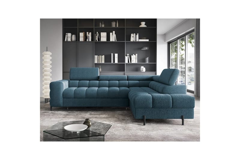 Hörnsoffa Eltap Ferucce 276x200x93 cm - Amore 40, Mörkblå, Höger - Möbler - Soffa - Bäddsoffa