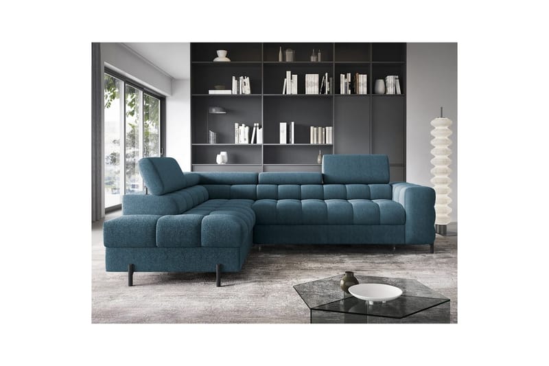 Hörnsoffa Eltap Ferucce 276x200x93 cm - Amore 40, Mörkblå, Vänster - Möbler - Soffa - Bäddsoffa