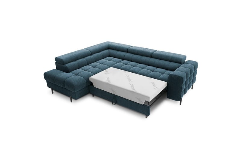 Hörnsoffa Eltap Ferucce 276x200x93 cm - Amore 40, Mörkblå, Vänster - Möbler - Soffa - Bäddsoffa