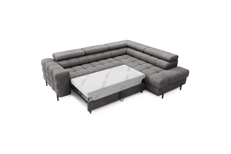 Hörnsoffa Eltap Ferucce 276x200x93 cm - Aura 04, Grå, Höger - Möbler - Soffa - Bäddsoffa