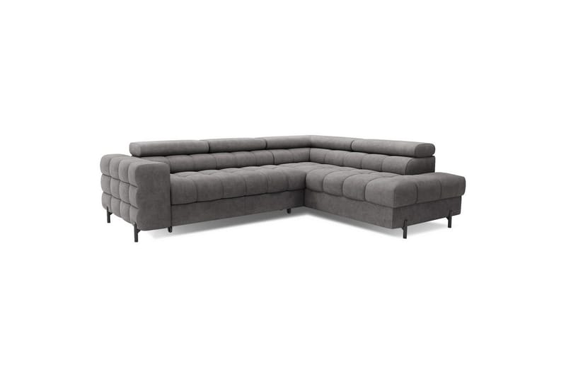 Hörnsoffa Eltap Ferucce 276x200x93 cm - Aura 04, Grå, Höger - Möbler - Soffa - Bäddsoffa