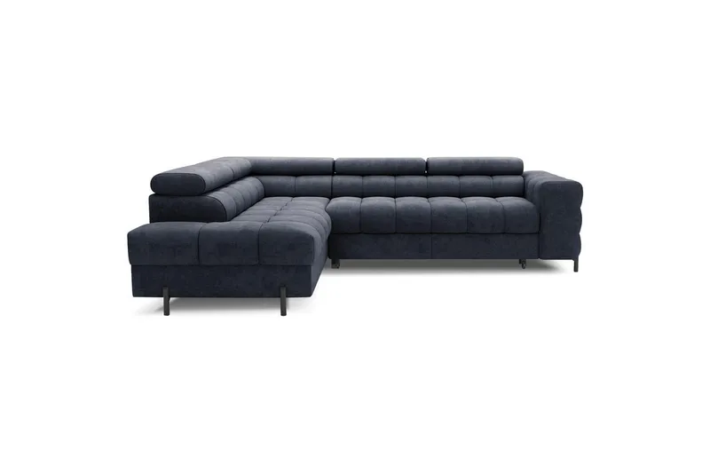 Hörnsoffa Eltap Ferucce 276x200x93 cm - Aura 40, Mörkblå, Vänster - Möbler - Soffa - Bäddsoffa