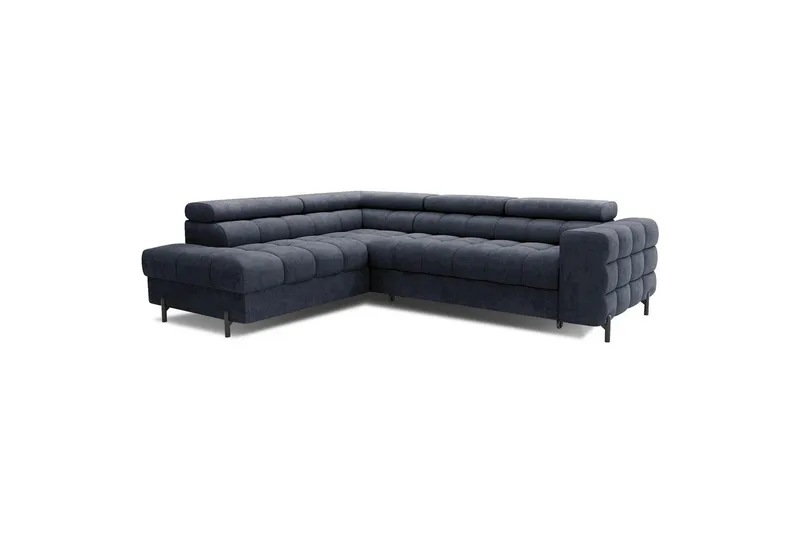 Hörnsoffa Eltap Ferucce 276x200x93 cm - Aura 40, Mörkblå, Vänster - Möbler - Soffa - Bäddsoffa