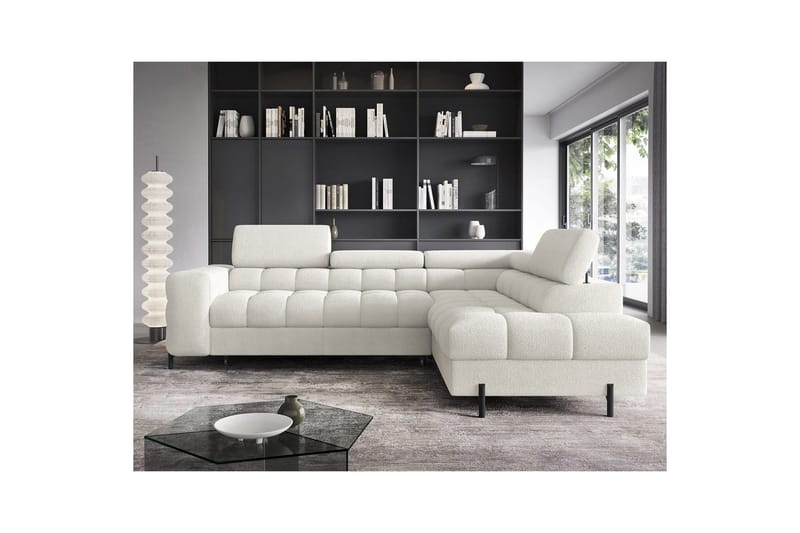 Hörnsoffa Eltap Ferucce 276x200x93 cm - Royal 01, Vit, Höger - Möbler - Soffa - Bäddsoffa