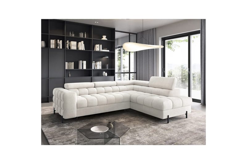 Hörnsoffa Eltap Ferucce 276x200x93 cm - Royal 01, Vit, Höger - Möbler - Soffa - Bäddsoffa